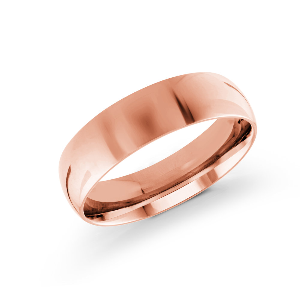 Pink Gold Men's Ring Size 6mm (J-217-06PG)