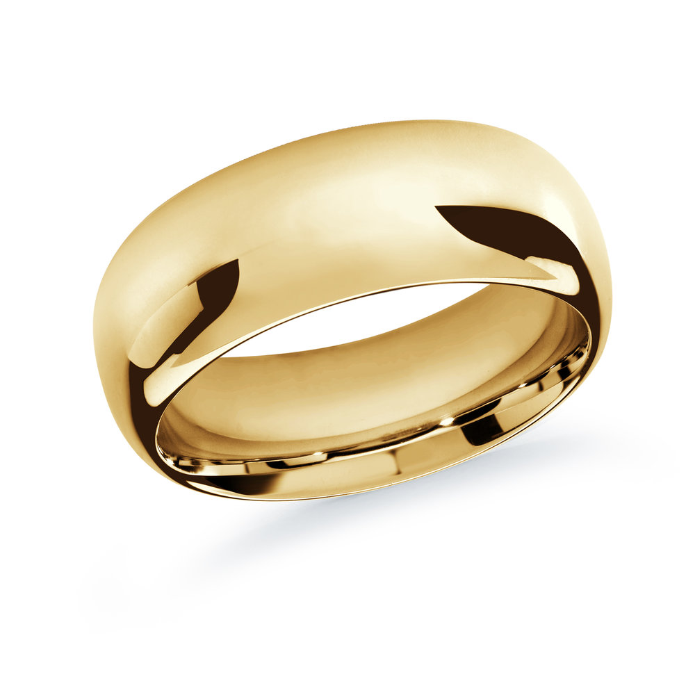 Yellow Gold Men's Ring Size 10mm (J-207-10YG)