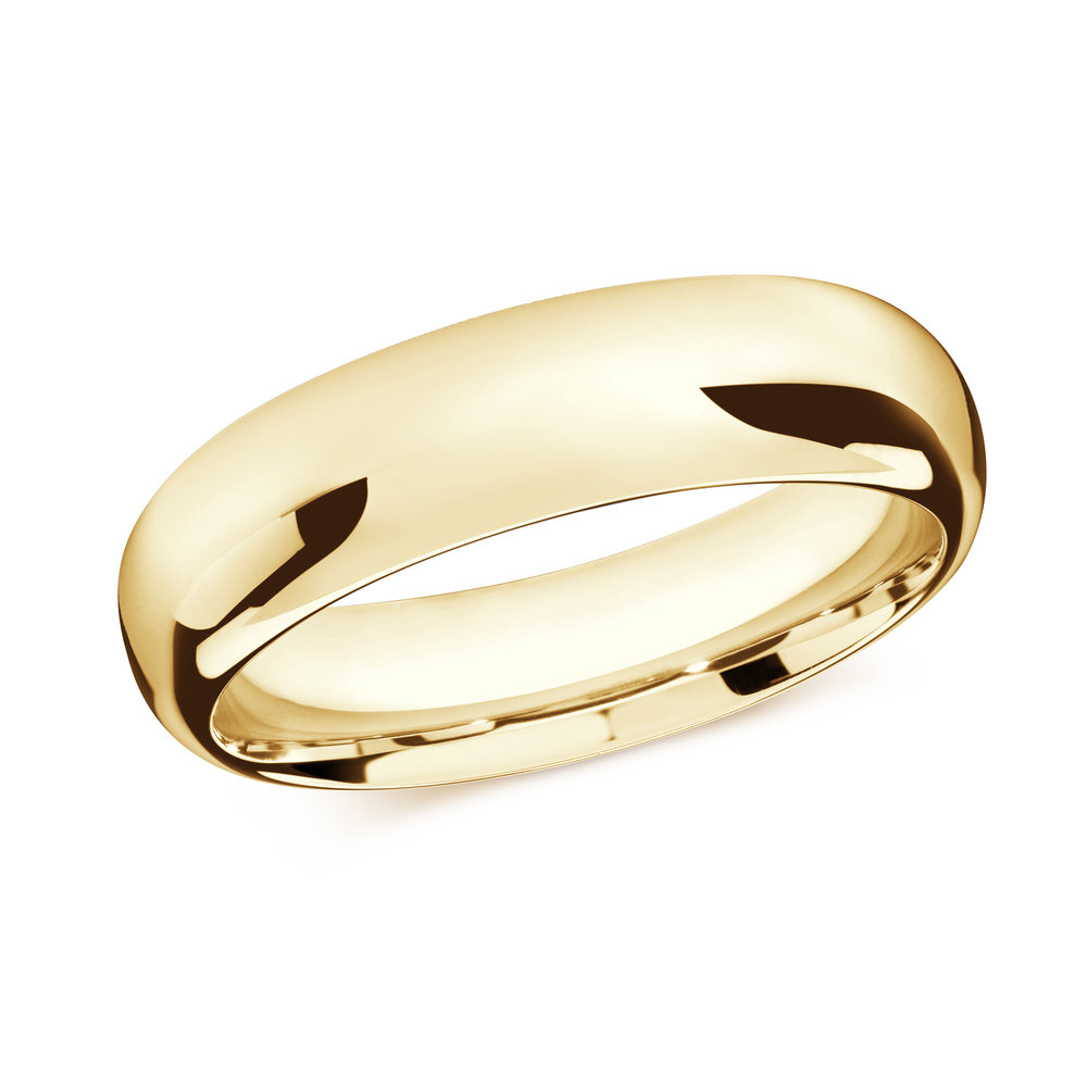 Yellow Gold Men's Ring Size 7mm (J-207-07YG)