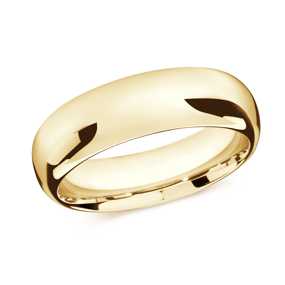 Yellow Gold Men's Ring Size 8mm (J-207-08YG)