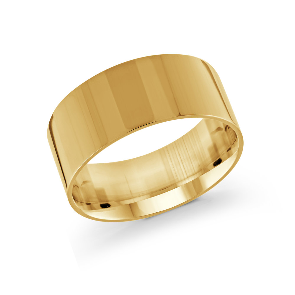 Yellow Gold Men's Ring Size 10mm (J-213-10YG)