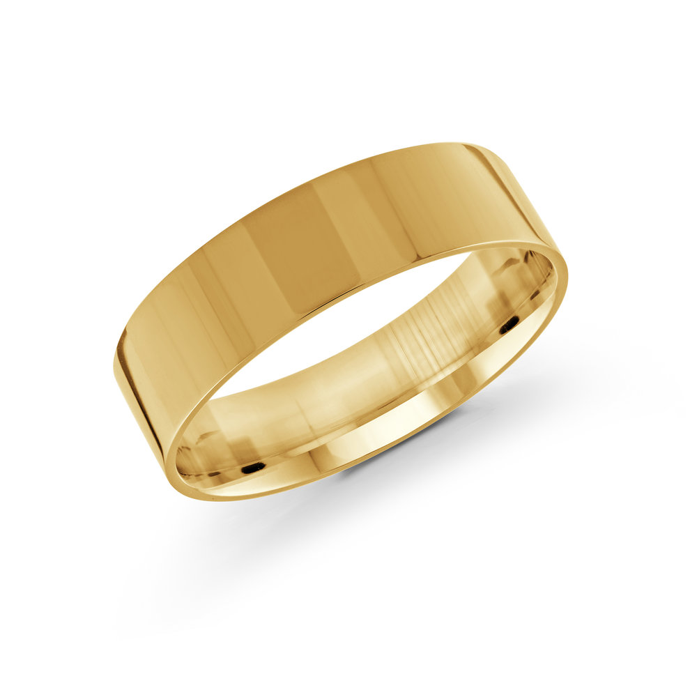 Yellow Gold Men's Ring Size 6mm (J-213-06YG)