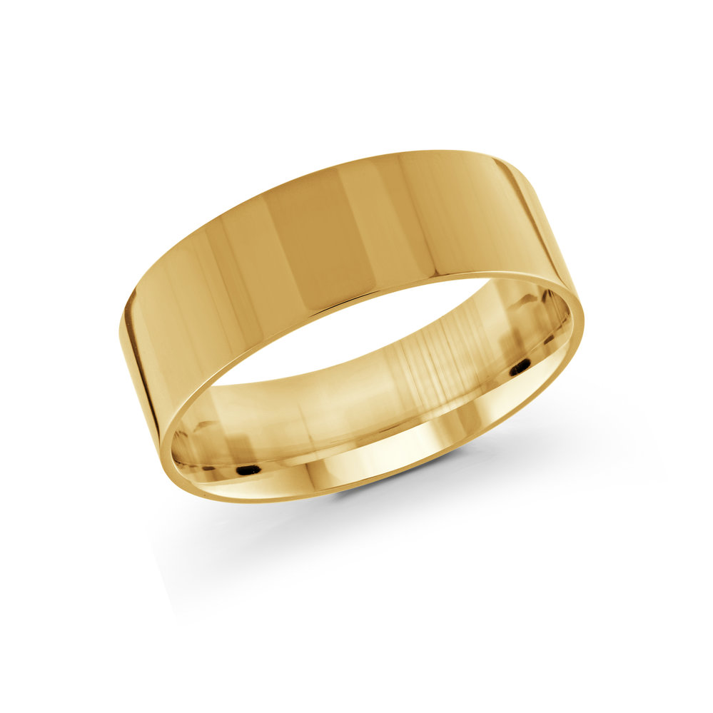 Yellow Gold Men's Ring Size 8mm (J-213-08YG)